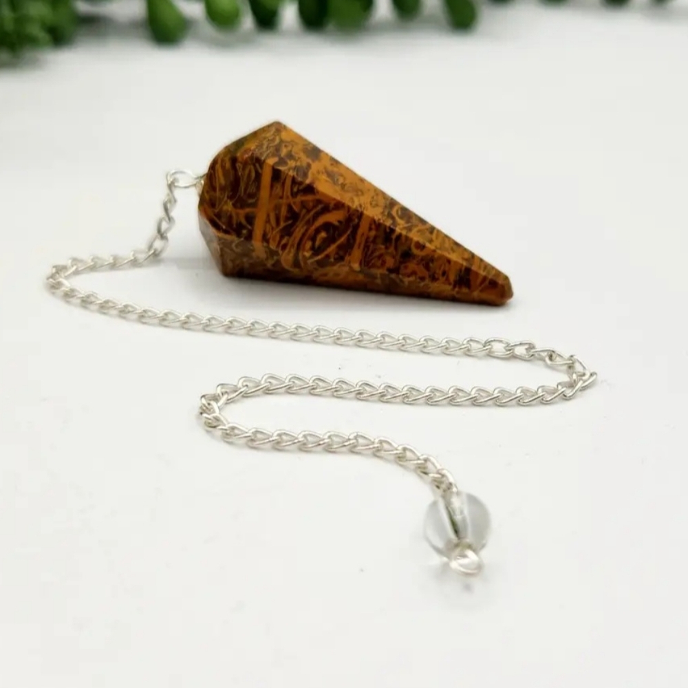 Calligraphy Jasper Pendulum